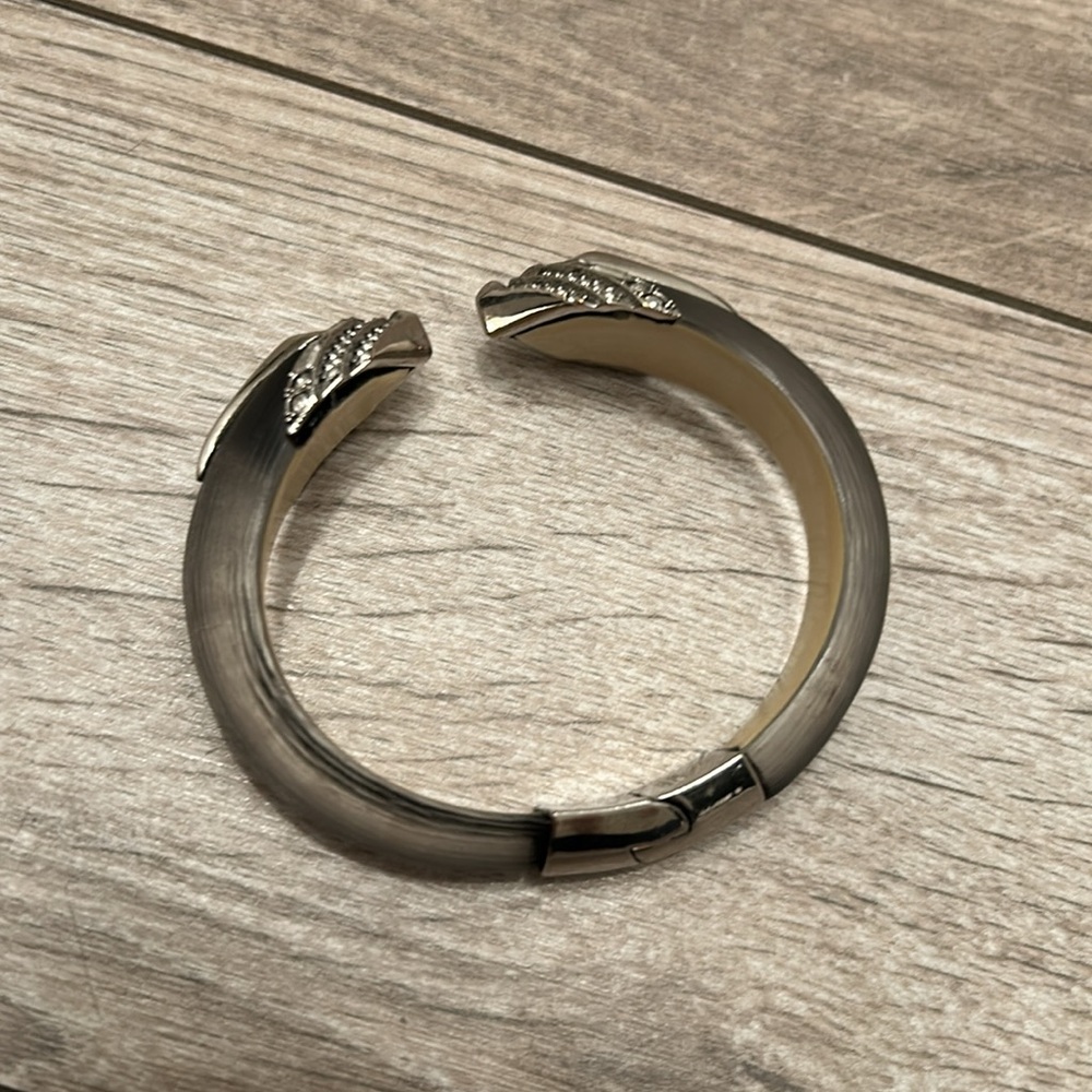 Alexis Bittar bangle bracelet smoky lucite sparkle - Picture 3 of 13